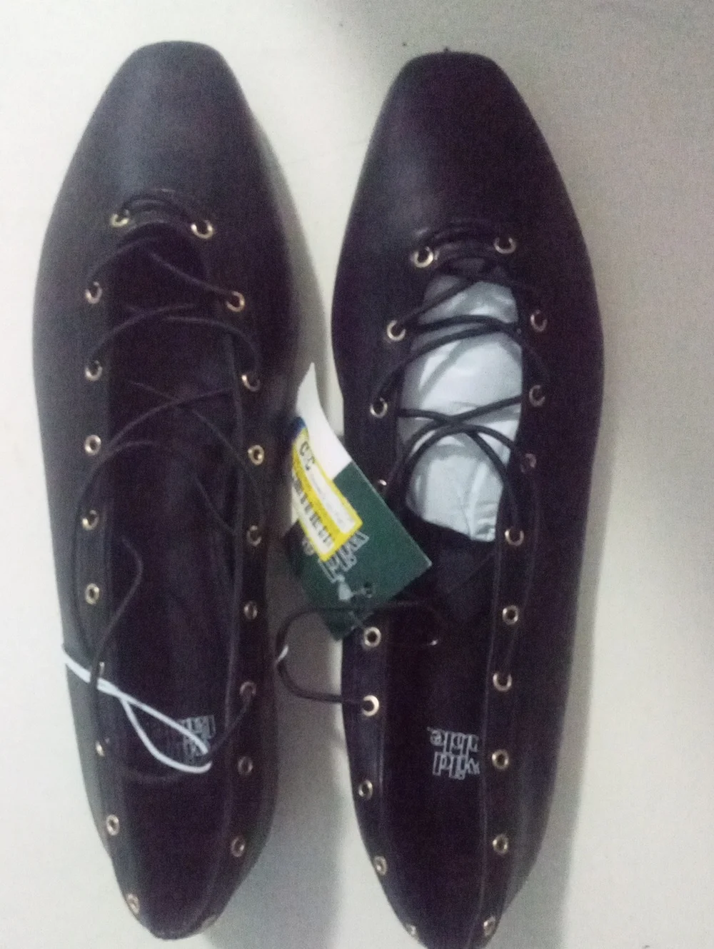 Wild Fable Black Lace-Up Pointed Toe Flats NWT $40 Style Jay